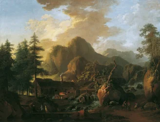 Landschaft mit Hammerwerk