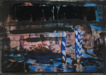Canal Grande Abstrakt Schwarz 1