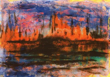 Skyline Wasserspiegelungen am Abend