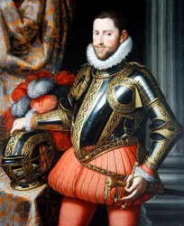 Porträt von Erzherzog Ernst von Österreich in Rüstung