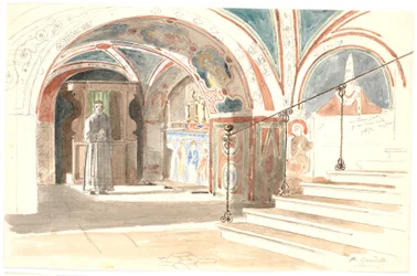 Das Innere der Kapelle im Kloster S. Benedetto in Subiaco