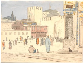Der Platz vor Bab-i-Hümayun in Konstantinopel