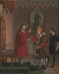 Adolf, Herzog von Schleswig-Holstein, lehnt das Angebot ab, den dänischen Thron zu besteigen. Kopie nach C. W. Eckersberg