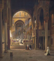 Innenraum der Capella Palatina in Palermo, Italien