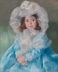 Margot Lefebre in Blau