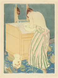 Frau beim Baden, 1890-1891