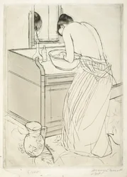 Frau beim Baden, 1890-1891