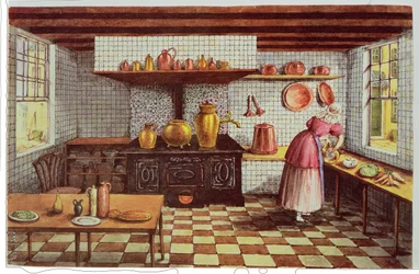 Küche des Hotels St. Lucas, in der Hoogstraat, Rotterdam, 1834