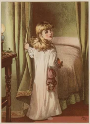 Mädchen geht ins Bett