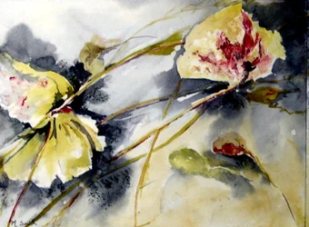 Lilienblätter treiben