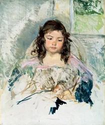 Skizze für "François im Sessel". Lesung. Gemälde von Mary Cassatt (1845-1926)