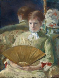 Frau mit einem Fächer