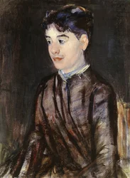 Junge Frau in Schwarz