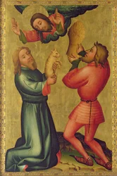 Die Opfergaben von Kain und Abel vom Hochaltar von St. Peter in Hamburg, Der Grabower Altar, 1383