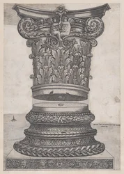 Speculum Romanae Magnificentiae: Verzierte Kapitelle und Basis