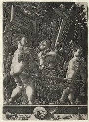 Engel tragen die Symbole der Passion, 1533