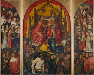 Triptychon: Die Krönung der Jungfrau Maria
