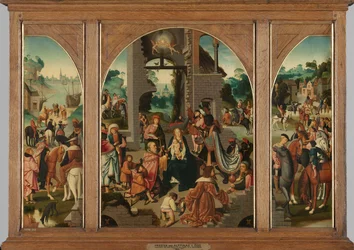 Triptychon mit Anbetung der Könige, um 1500-1504