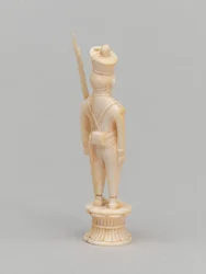 Weißer Bauer, Schachfigur, Indien, um 1820