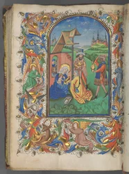 Stundenbuch (Gebrauch von Utrecht): fol. 221v, Anbetung der Heiligen Drei Könige