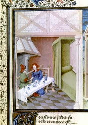 Eine Szene aus dem Decameron, Salabetto und Iancofiore, 1430-1455