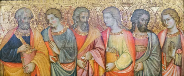 Apostel, Petrus, Johannes, Andreas, Philippus?, Simon?, Thomas?, Maestro di San Davino (Öl auf Holz), Wende des 15. Jahrhunderts (Öl auf Holz)