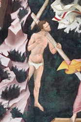Auferstehung und Abstieg in die Vorhölle (Detail): Der gute Dieb, ca. 1420