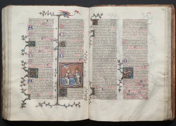 Das Gothaer Missale: Fol. 119v, Die Krönung der Jungfrau, um 1375.
