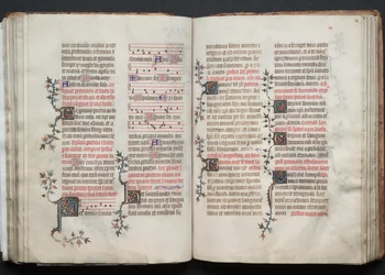 Das Gotha Missale: Fol. 68r, Text, um 1375