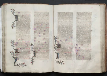 Das Gotha Missale: Fol. 70v, Text, um 1375