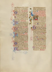 Initiale L: Heilige Cäcilia