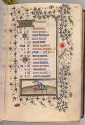 Stundenbuch von Karl dem Edlen, König von Navarra: fol. 12r, Dezember