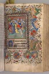 Stundenbuch von Karl dem Edlen, König von Navarra 1361-1425: fol. 144r, Verrat an Christus, ca. 1405