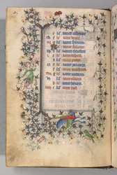 Stundenbuch von Karl dem Edlen, König von Navarra 1361-1425: fol. 2v, Februar, ca. 1405
