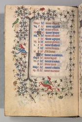 Stundenbuch von Karl dem Edlen, König von Navarra 1361-1425: fol. 3v, März, um 1405