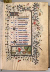 Stundenbuch von Karl dem Edlen, König von Navarra 1361-1425: fol. 5r, Mai, ca. 1405