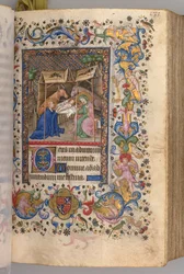 Stundenbuch von Karl dem Edlen, König von Navarra 1361-1425: fol. 67r, Geburt Christi, um 1405