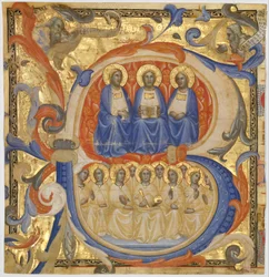 Die Dreifaltigkeit in einem Initial B