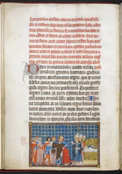 Der König zieht seine Obergewänder aus, Illustration aus dem 