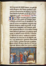 Der König übergibt das Schwert an den Seneschall (Herzog von Anjou), aus dem 