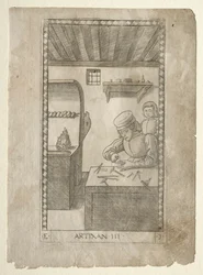Der Handwerker aus dem Tarocchi, Serie E: Bedingungen des Menschen, Nr. 3 (vor 1467)
