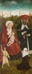 Die Familie der Heiligen Anna Triptychon, linkes Panel, ca. 1500-1510