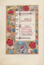 Stundenbuch der Königin Isabella der Katholischen, Königin von Spanien: Fol. 13v, Dezember, ca. 1500