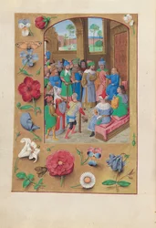 Stundenbuch der Königin Isabella der Katholischen, Königin von Spanien: Fol. 195v, St. Suzanne, um 1500