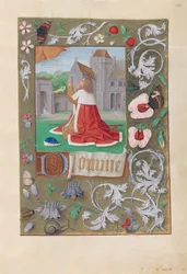 Stundenbuch der Königin Isabella die Katholische, Königin von Spanien: Fol. 200r, David, ca. 1500