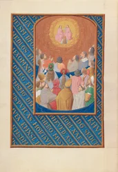 Stunden der Königin Isabella der Katholischen, Königin von Spanien: Fol. 37v, Hof des Himmels