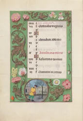 Stundenbuch der Königin Isabella der Katholischen, Königin von Spanien: Fol. 4v, März, um 1500