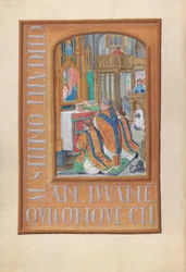 Stundenbuch der Königin Isabella der Katholischen, Königin von Spanien: Fol. 87v, Feier der Messe, um 1500