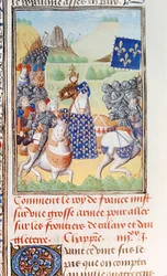 König Karl VI. (1366-1422) von Frankreich führt eine Expedition gegen Calais, aus Teil 2 Band IV von 