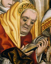 Priester mit Brille, Detail aus Beschneidung Christi